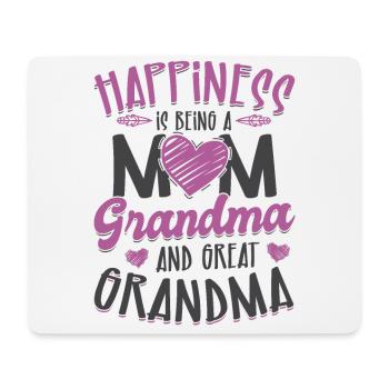 Glück ist Mama Oma und Urgroßmutter - Mousepad (Querformat) - Weiß - Vorne