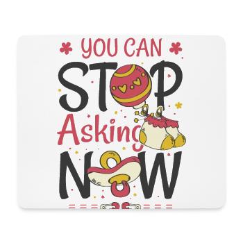 Schwangerschaftsankündigung für Großeltern - Mousepad (Querformat) - Weiß - Vorne