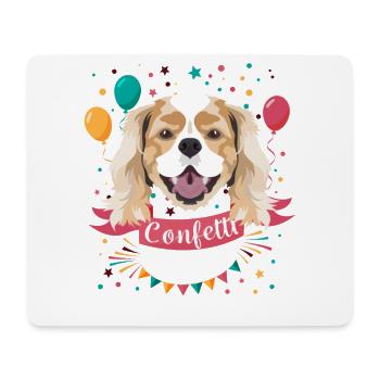 Cavalier King Charles Spaniel Karneval Fasching - Mousepad (Querformat) - Weiß - Vorne