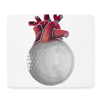 Golfer Herz lustiger Golfball Golf Geschenk - Mousepad (Querformat) - Weiß - Vorne