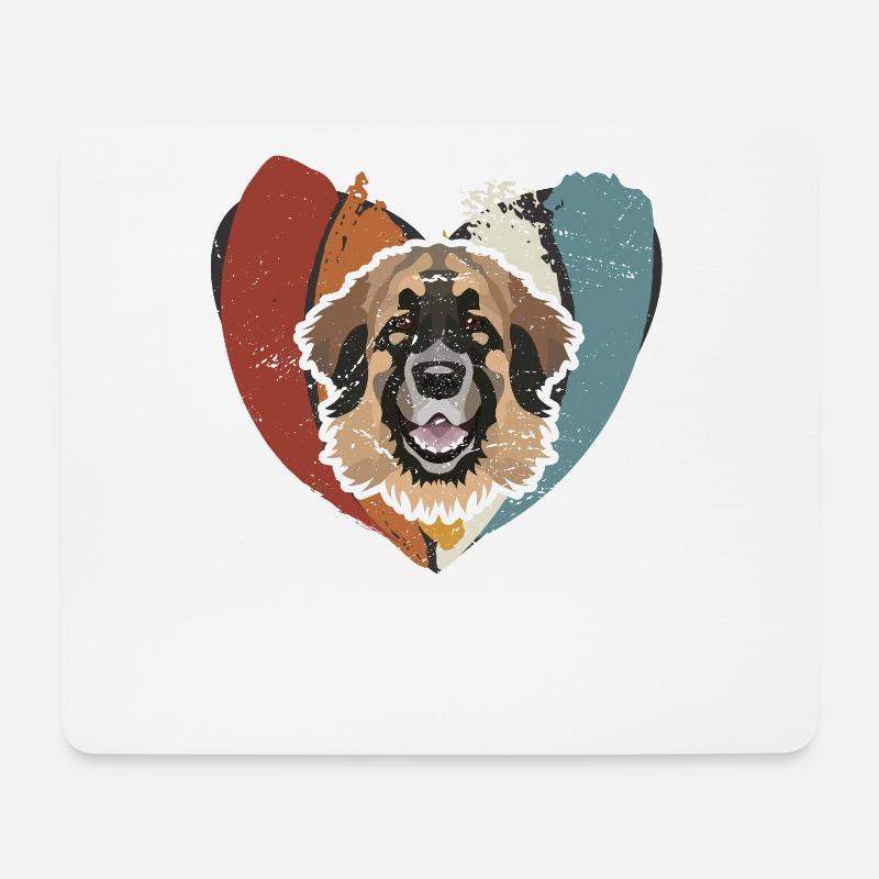 Valentinstag Leonberger - Mousepad (Querformat) - Weiß