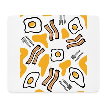 Breakfast design of fried eggs and bacon - Mouse Pad (horizontal) - white - Front