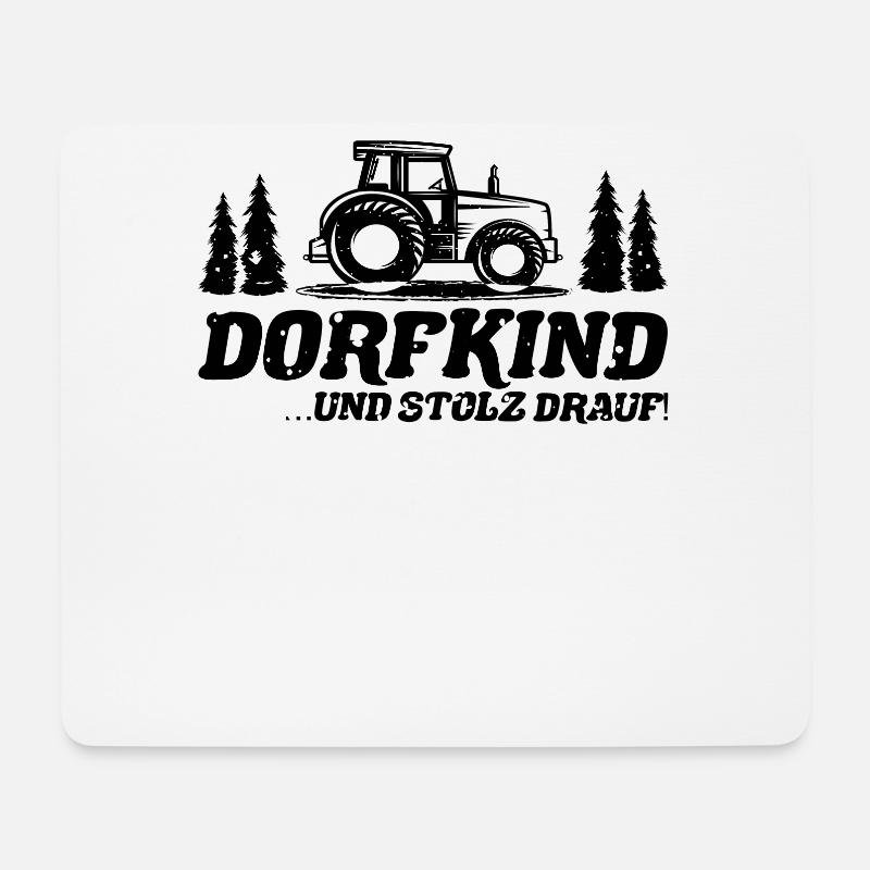Landwirt Dorfkind & Stolz drauf Dorfkinder Spruch - Mousepad (Querformat) - Weiß