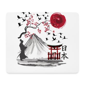 Japon Art Japonais Samouraï Torii - Tapis de souris (format paysage) - blanc - Devant