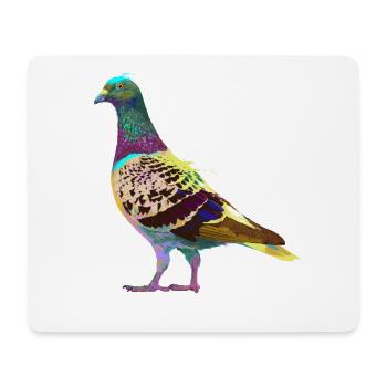 Bunte Splash Taube - Mousepad (Querformat) - Weiß - Vorne