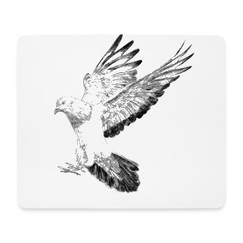Pigeon volant - Tapis de souris (format paysage) - blanc - Devant