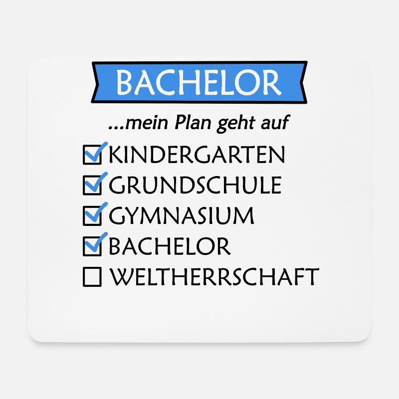 Bachelor Geschafft Abschlussgeschenk Bachelor Uni - Mousepad (Querformat) - Weiß