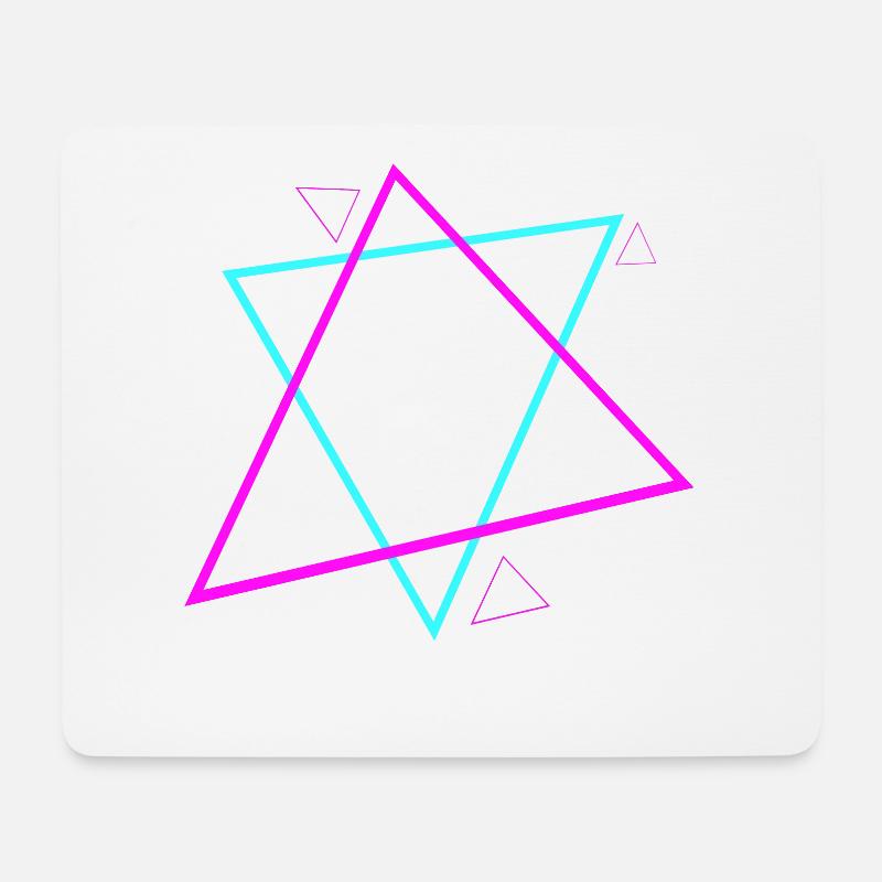 90s Symbole Muster 90er Jahre Design - Mousepad (Querformat) - Weiß