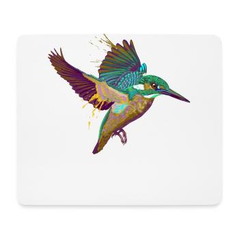 Splash Eisvogel - Mousepad (Querformat) - Weiß - Vorne