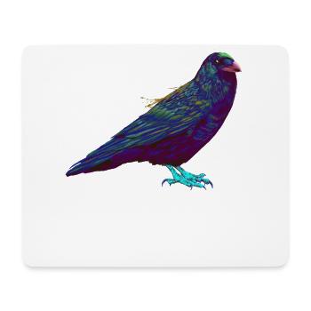 Splash Rabe Krähe - Mousepad (Querformat) - Weiß - Vorne