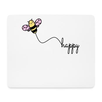 BEE HAPPY - Happy Protection de l’environnement BEE Wordplay - Tapis de souris (format paysage) - blanc - Devant
