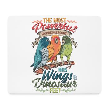 Pieds de dinosaure perroquet - Tapis de souris (format paysage) - blanc - Devant