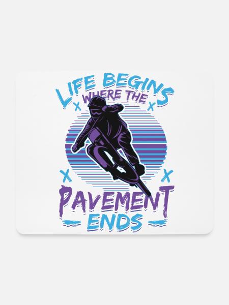 Radfahren Mountainbike - Mousepad (Querformat) - Weiß