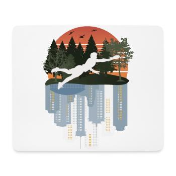 Ultimate Frisbee, wundervolle Natur - Mousepad (Querformat) - Weiß - Vorne