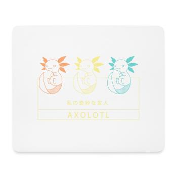 Axolotl Streetwear Japanese Aesthetic Pastel Color - Mouse Pad (horizontal) - white - Front