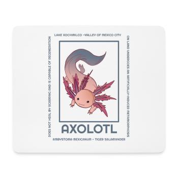 Axolotl Ambystoma Kawaii Design Amphibians Éleveur - Tapis de souris (format paysage) - blanc - Devant