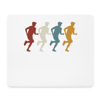 Retro vintage Marathonläufer - Mousepad (Querformat) - Weiß - Vorne