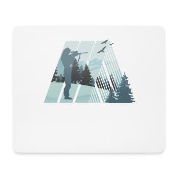 Chasseur, nature merveilleuse - Tapis de souris (format paysage) - blanc - Devant