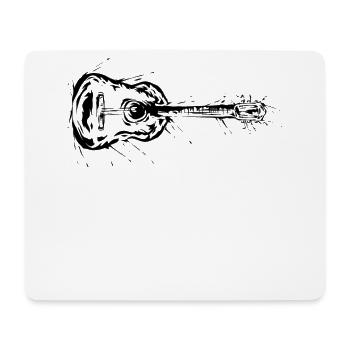 Gitarre - Mousepad (Querformat) - Weiß - Vorne