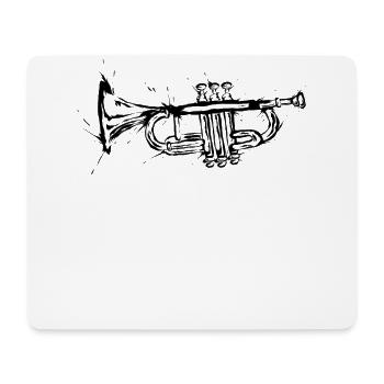 Trumpet - Mouse Pad (horizontal) - white - Front