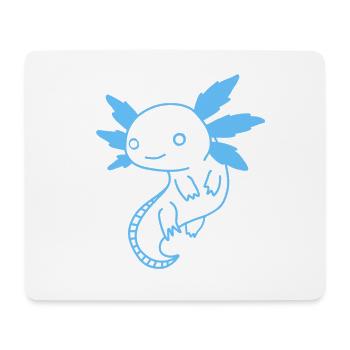 Axolotl Bleu Animal Amoureux Des Animaux Amphibien - Tapis de souris (format paysage) - blanc - Devant