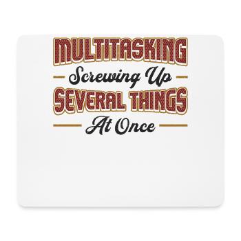 Multitasking-Aufschrauben mehrerer Dinge - Mousepad (Querformat) - Weiß - Vorne