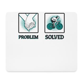 Funny cyclist - Mouse Pad (horizontal) - white - Front