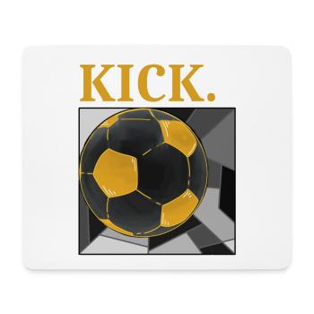 Cooles Fußball Design Training Gold Ball - Mousepad (Querformat) - Weiß - Vorne