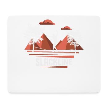 Slackline, Balance Sport - Tapis de souris (format paysage) - blanc - Devant