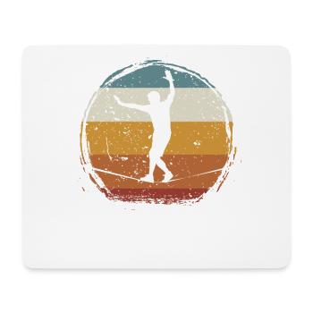 Slackline rétro vintage - Tapis de souris (format paysage) - blanc - Devant