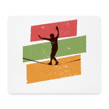 Slackline rétro vintage - Tapis de souris (format paysage) - blanc - Devant