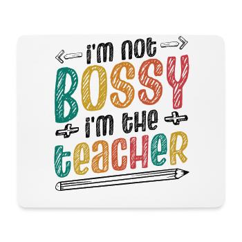 Ich bin nicht herrisch, Ich bin Lehrer - Mousepad (Querformat) - Weiß - Vorne