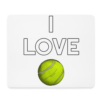 I love tennis tennis club training fan - Mouse Pad (horizontal) - white - Front