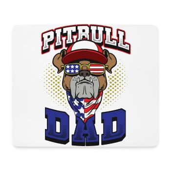 American Pitbull Dad 4 juillet - Tapis de souris (format paysage) - blanc - Devant