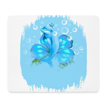 Mystischer Delfin mit Wasserflecken - Mousepad (Querformat) - Weiß - Vorne
