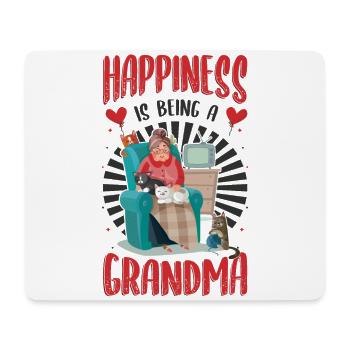 Happiness Is Being A Grandma Pregnancy Ankündigung - Mousepad (Querformat) - Weiß - Vorne