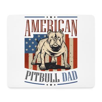 American Pitbull Dad 4 juillet - Tapis de souris (format paysage) - blanc - Devant