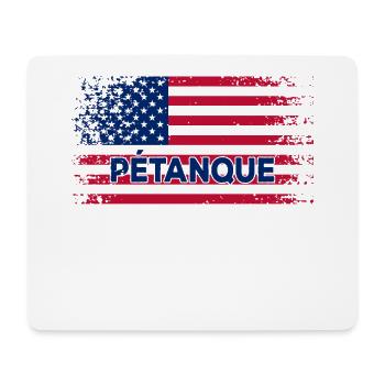 Petanque America Flag Boul Player Flag - Mouse Pad (horizontal) - white - Front