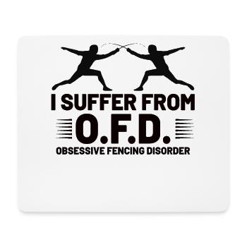Fencing Fencer Fence - Mouse Pad (horizontal) - white - Front