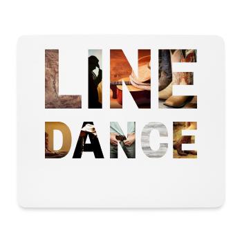 Buchstaben Line Dance - Mousepad (Querformat) - Weiß - Vorne
