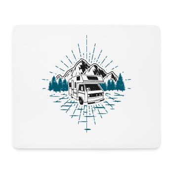 Wohnmobil Urlaub - Mousepad (Querformat) - Weiß - Vorne