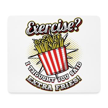 Extra French fries - Mouse Pad (horizontal) - white - Front