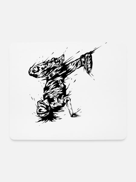Breakdancer - Mousepad (Querformat) - Weiß