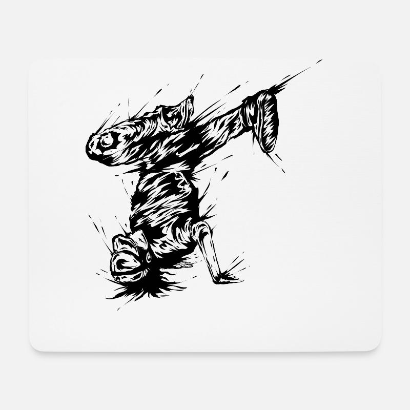 Breakdancer - Mousepad (Querformat) - Weiß