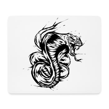 Serpent Cobra - Tapis de souris (format paysage) - blanc - Devant