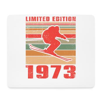 Ski Langlaufski Skifahrer Skifahrerin 1973 - Mousepad (Querformat) - Weiß - Vorne