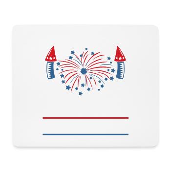 Amerikanischer Feuerwerksdirektor Am 4. Juli, Den - Mousepad (Querformat) - Weiß - Vorne