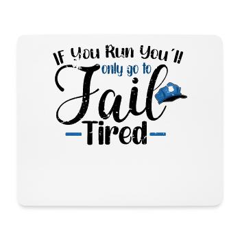 Police Cop Officer Police Office - Mouse Pad (horizontal) - white - Front