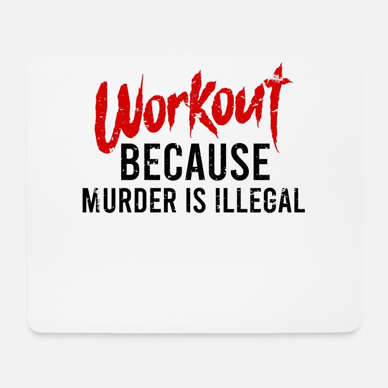 Bodybuilding Powerlifting Weightlifting Fitness - Mousepad (Querformat) - Weiß