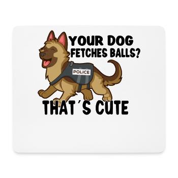 Police Cop Officer Police Office - Mouse Pad (horizontal) - white - Front